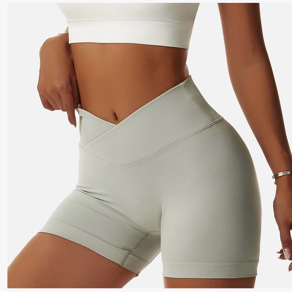 Amazon Women's Athletic Shorts in Light Gray